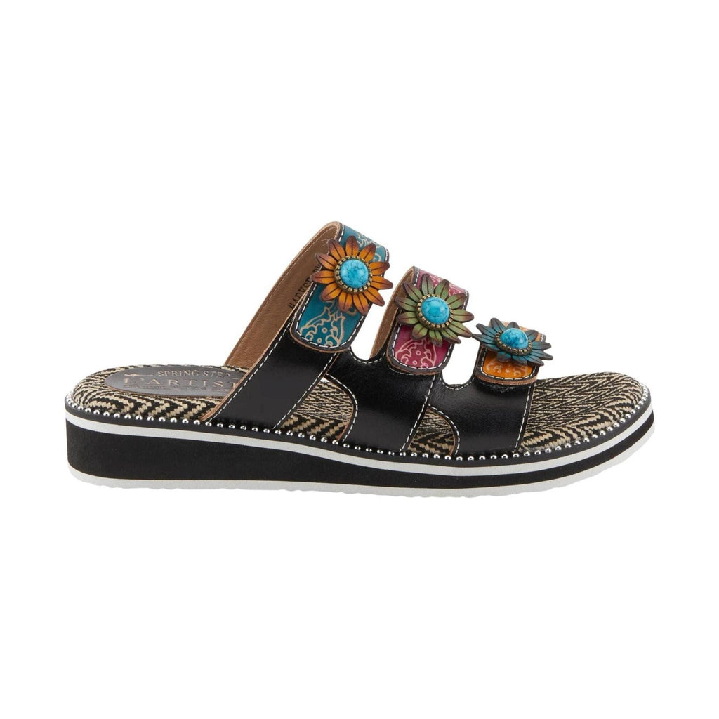 Spring Step Women's L'artiste Maryse Sandals - Black Multi - Lenny's Shoe & Apparel