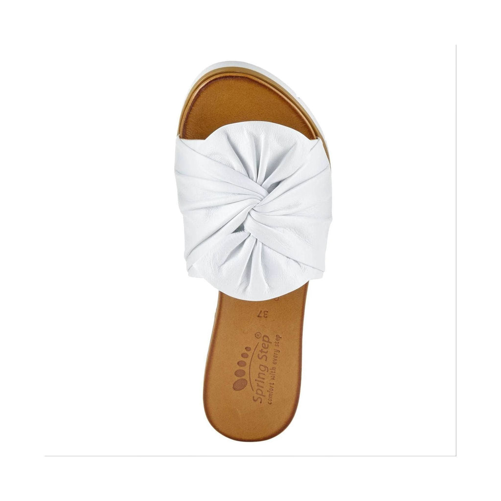 Spring Step Women's Lavona Slide Sandals - White - Lenny's Shoe & Apparel