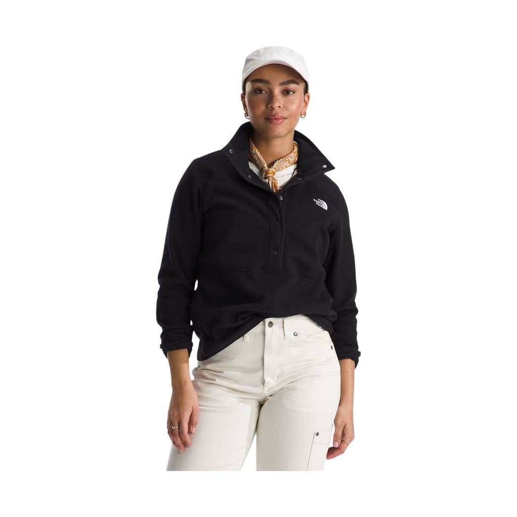 The North Face Women's Glacier Fleece Half Snap Fleece - TNF Black - Lenny's Shoe & Apparel