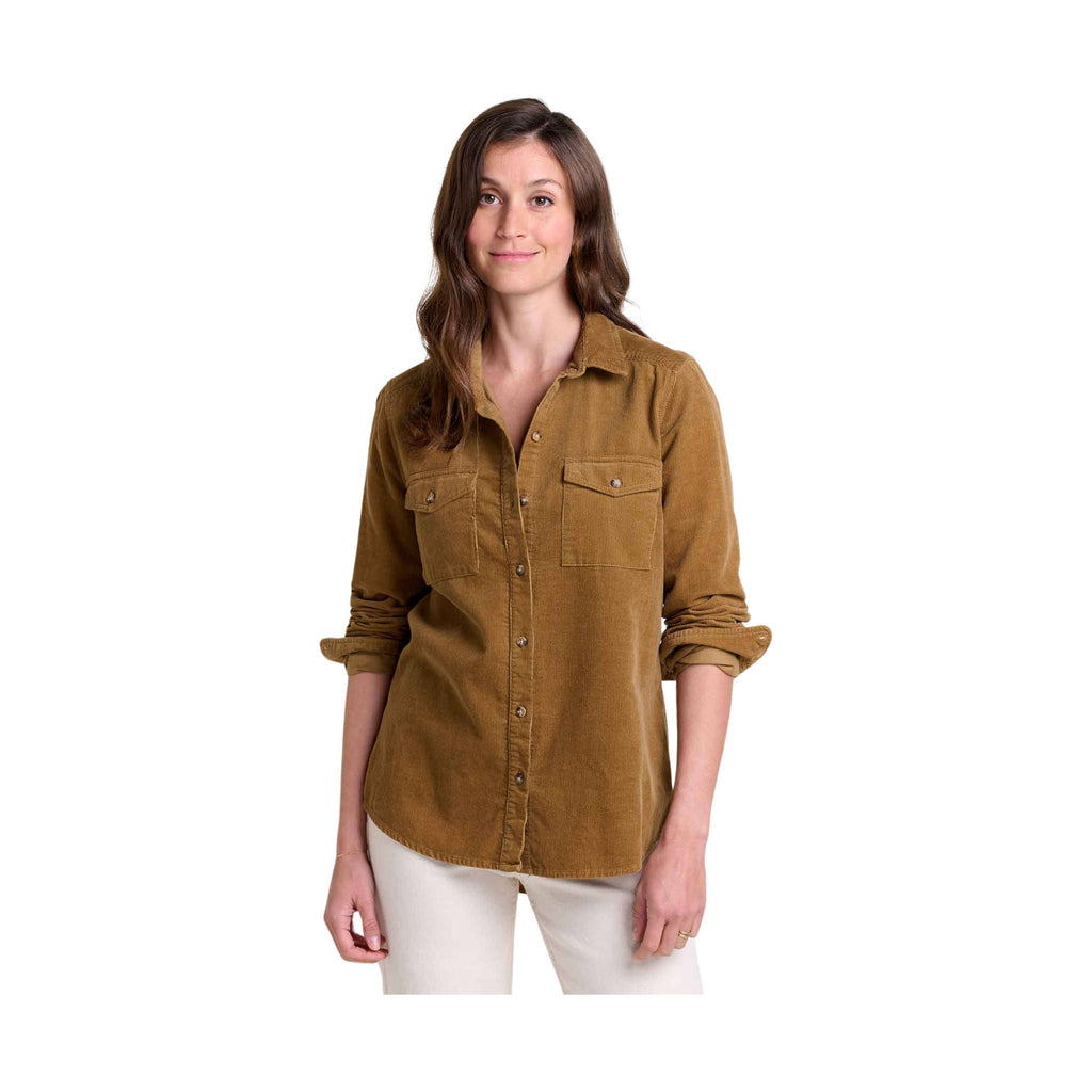 Toad & Co Women's Scouter Cord Long Sleeve Shirt - Honey Brown - ONLINE STORE CREDIT/EXCHANGE ONLY - Lenny's Shoe & Apparel