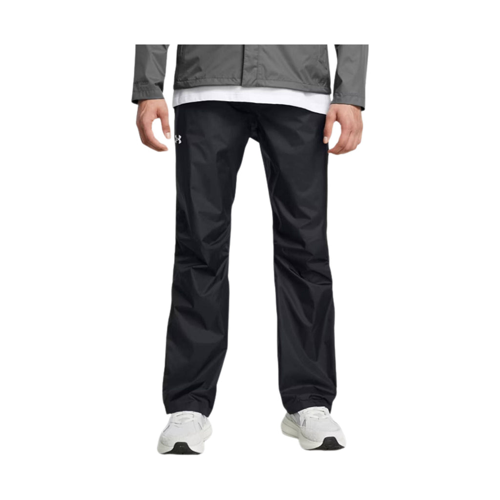 Under Armour Men's Stormproof Cloudstrike Rain Pants - Black/White - Lenny's Shoe & Apparel