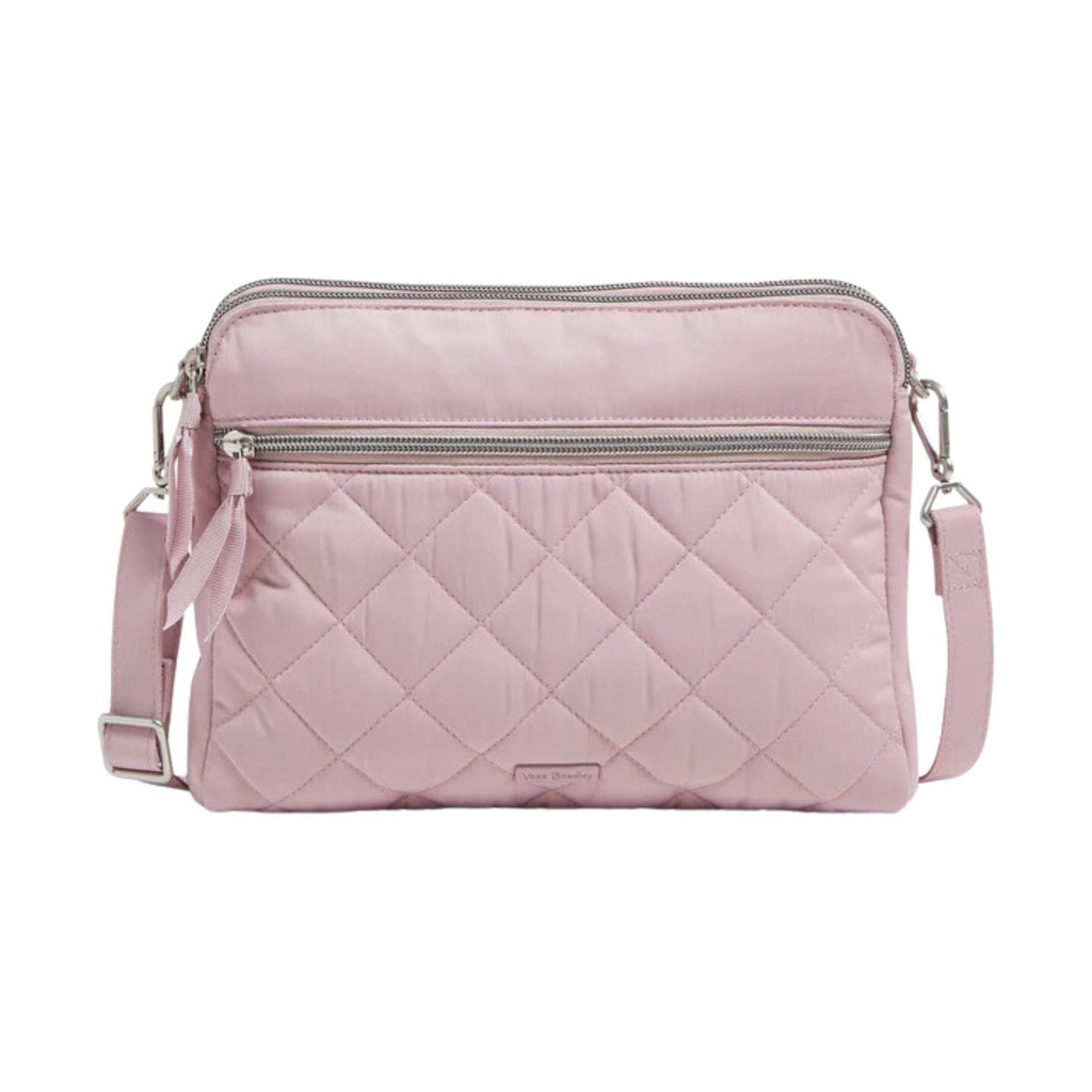 Vera Bradley Triple Compartment Crossbody Bag In Performance Twill - Hydrangea Pink - Lenny's Shoe & Apparel