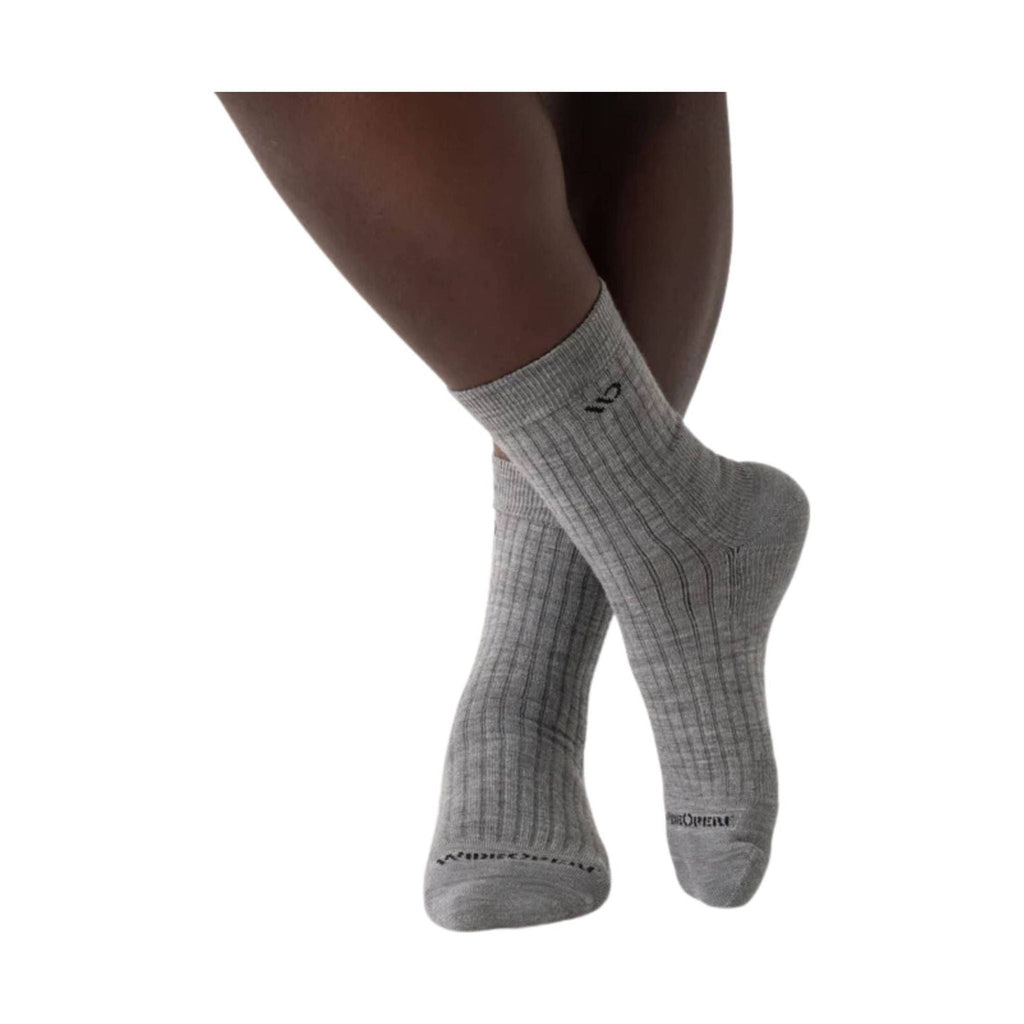 Wide Open Men's Solid Cushioned Micro Crew Socks - Light Gray - Lenny's Shoe & Apparel