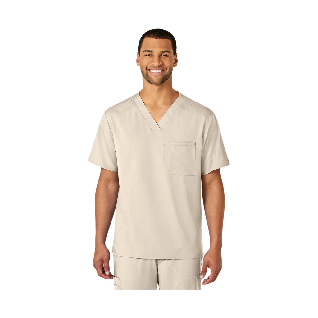 WonderWink Men's Pro V Neck Scrub Top - Khaki - Lenny's Shoe & Apparel