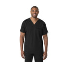 WonderWink Men's Utility V Neck Scrub Top - Black - Lenny's Shoe & Apparel