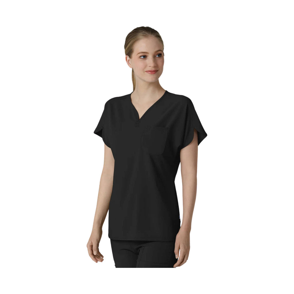 WonderWink Renew Women's Dolman Scrub Top - Black - Lenny's Shoe & Apparel