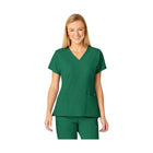 WonderWink Women's Flex Back Fashion V Neck Scrub Top - Hunter Green - Lenny's Shoe & Apparel