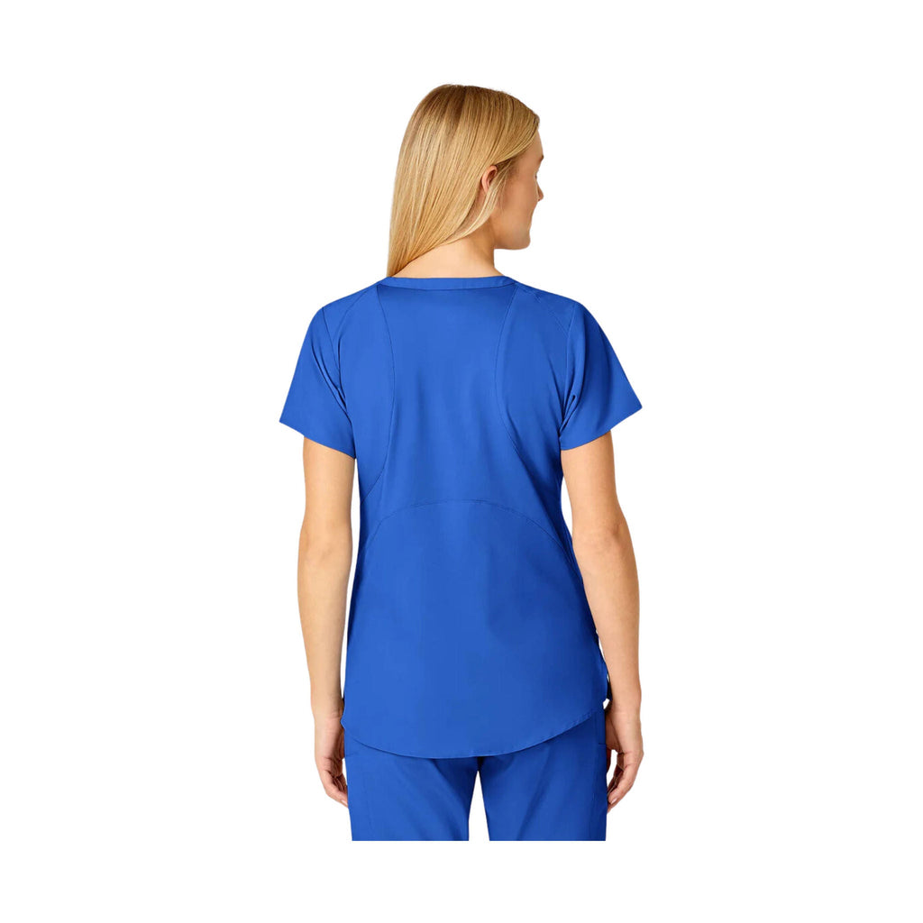 WonderWink Women's Flex Back Fashion V Neck Scrub Top - Royal - Lenny's Shoe & Apparel