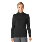 WonderWink Women's Long Sleeve Mock Neck Silky Tee - Black - ONLINE STORE CREDIT/EXCHANGE ONLY - Lenny's Shoe & Apparel