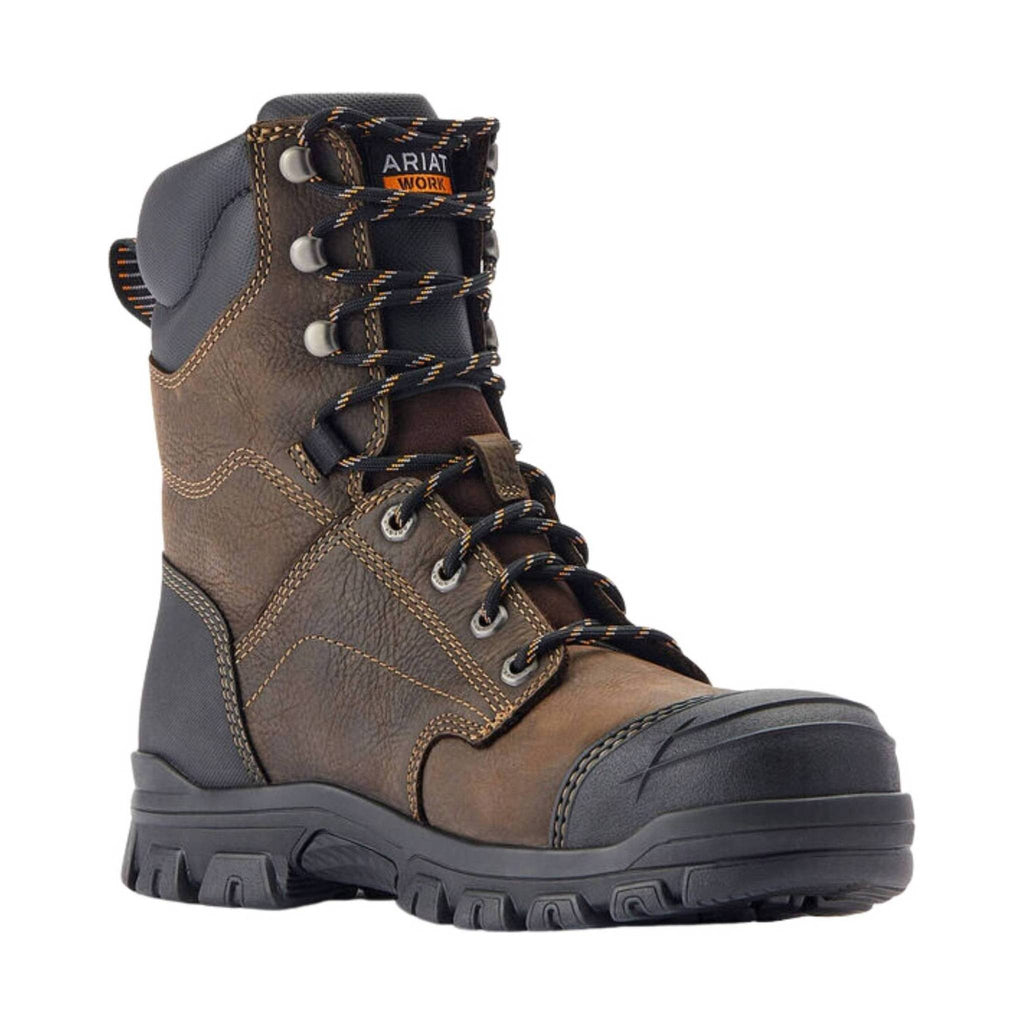 Ariat Men's Treadfast 8" Waterproof Steel Toe Work Boot - Dark Brown - Lenny's Shoe & Apparel