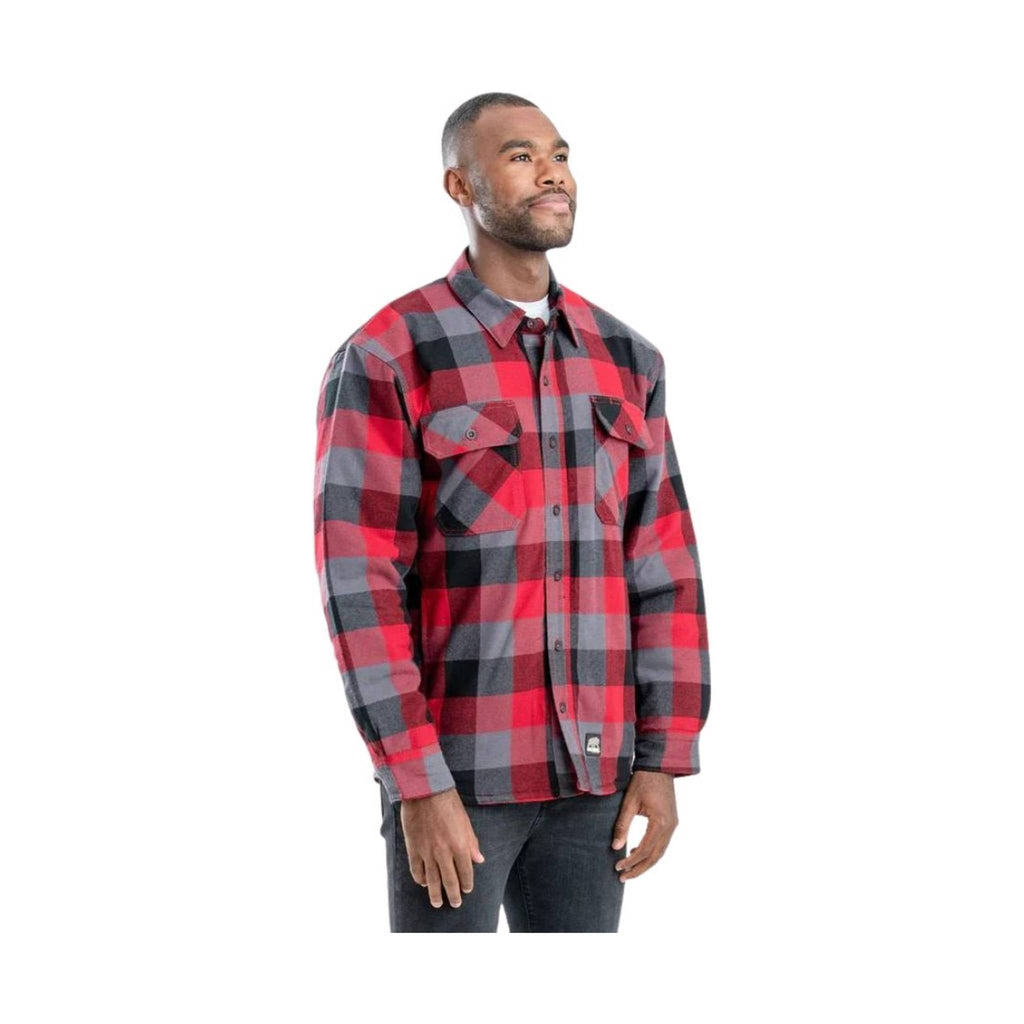 Berne Men's Flannel Shirt Jac - Plaid Red - Lenny's Shoe & Apparel