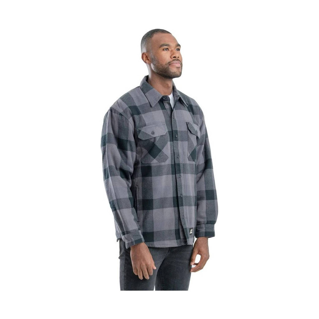 Berne Men's Flannel Shirt Jac - Plaid Slate - Lenny's Shoe & Apparel