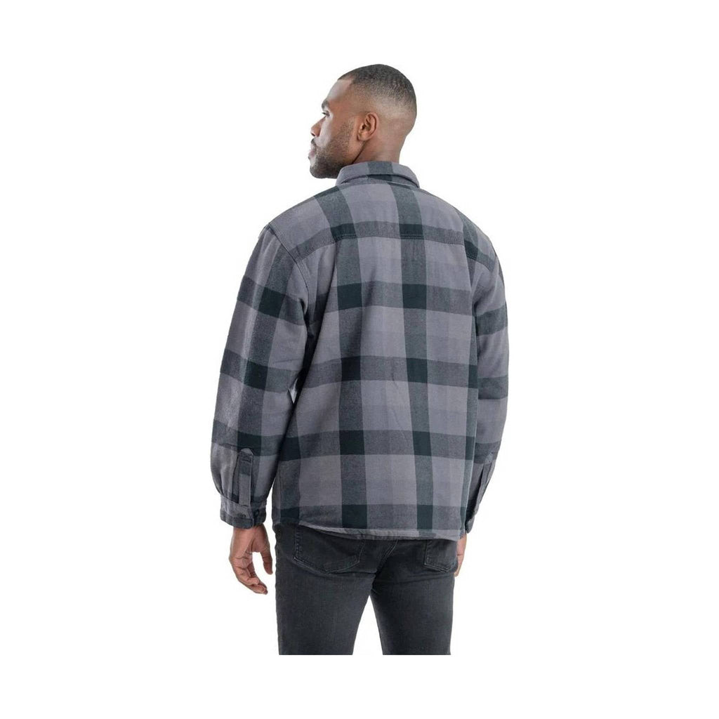 Berne Men's Flannel Shirt Jac - Plaid Slate - Lenny's Shoe & Apparel