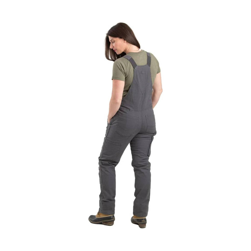 Berne Women's Unlined Stretch Duck Bib Overalls - Titanium - Lenny's Shoe & Apparel