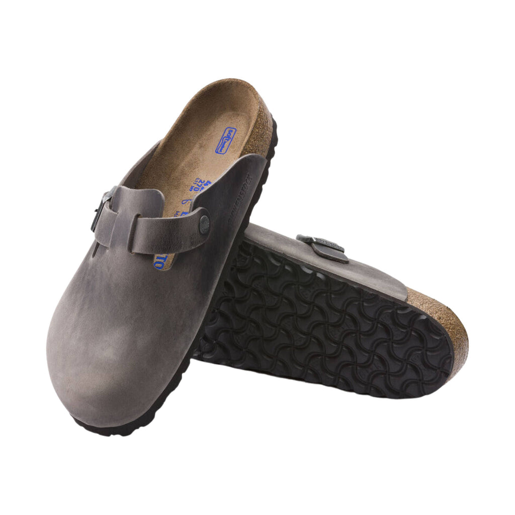 Birkenstock Boston Soft Footbed - Oiled Leather Iron - Lenny's Shoe & Apparel