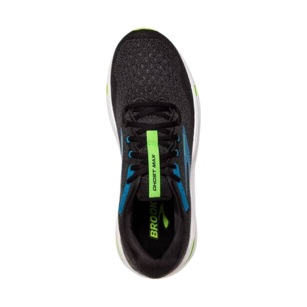 Brooks Men's Ghost Max Running Shoe - Black/Atomic Blue/Jasmine - Lenny's Shoe & Apparel