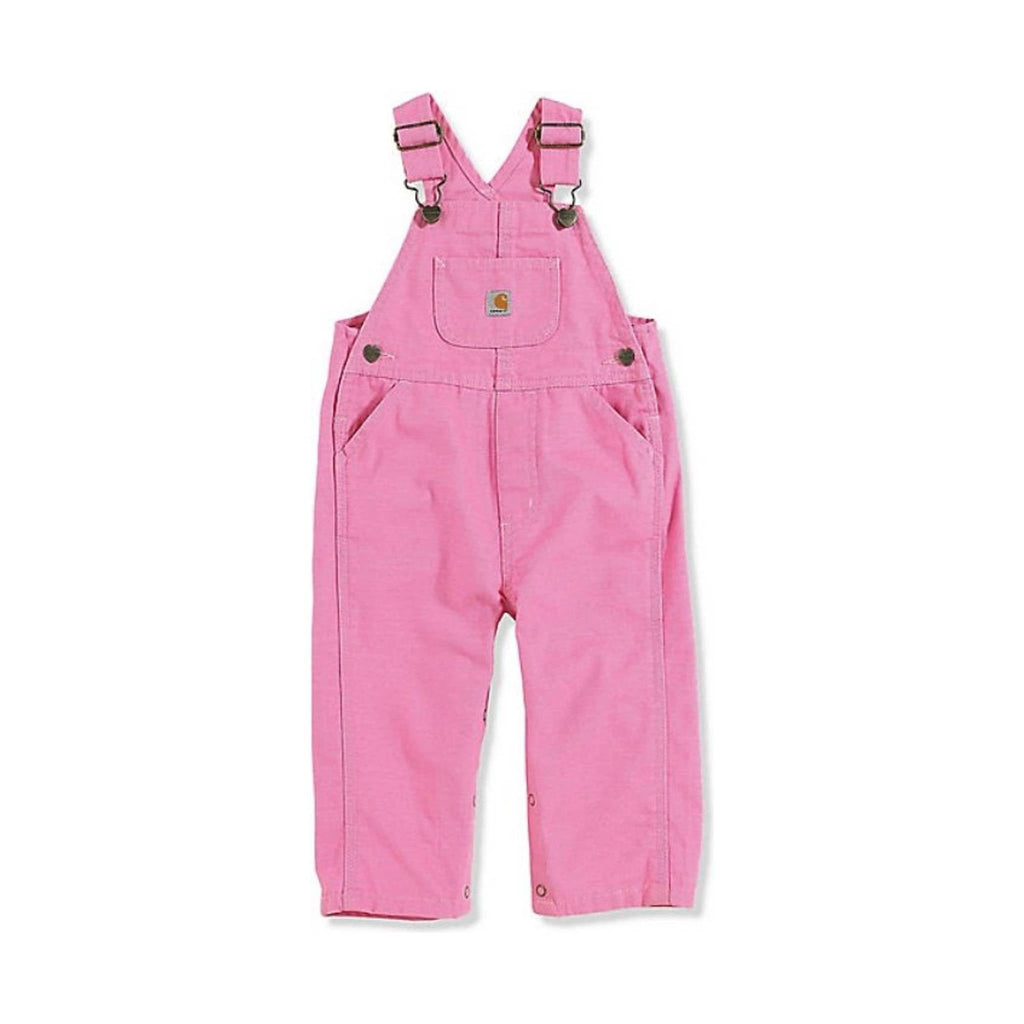 Carhartt Kids' Canvas Bib Overalls- Rose Bloom 2T-6T - Lenny's Shoe & Apparel