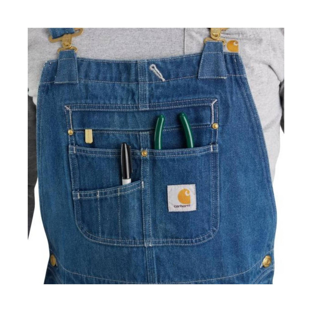 Carhartt Men's Loose-Fit Denim Bib Overalls - Darkstone - Lenny's Shoe & Apparel