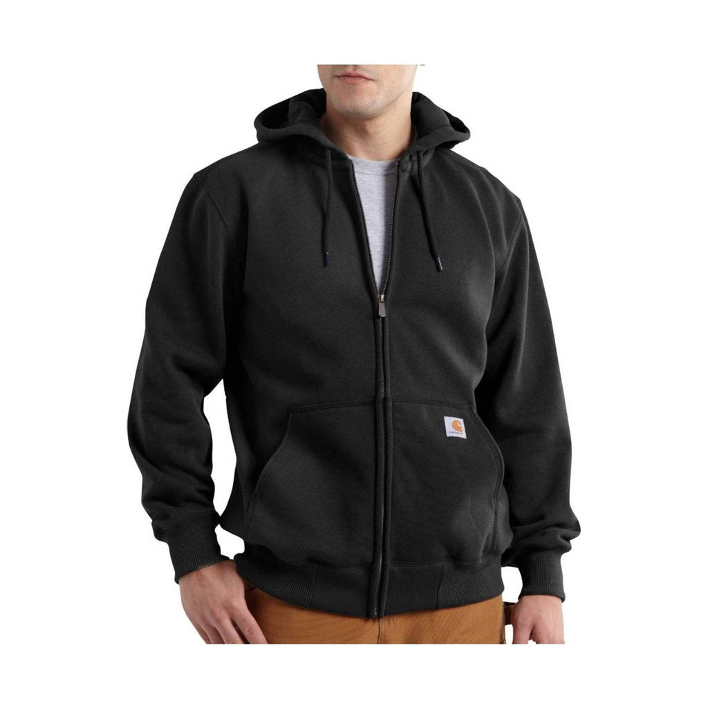 Carhartt Men's Rain Defender Paxton Heavyweight Hooded Zip-Front Sweatshirt - Black - Lenny's Shoe & Apparel