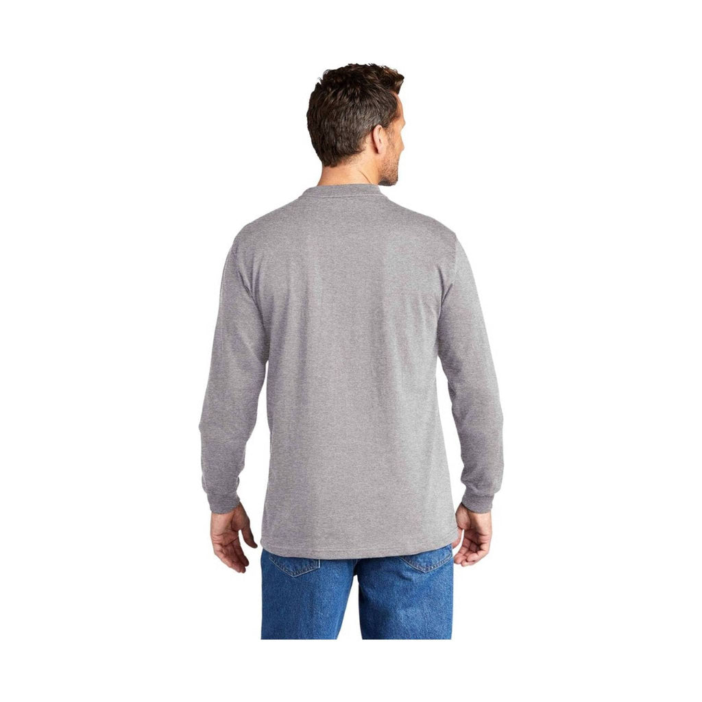 Carhartt Men's Workwear Long Sleeve Henley - Heather Gray - Lenny's Shoe & Apparel