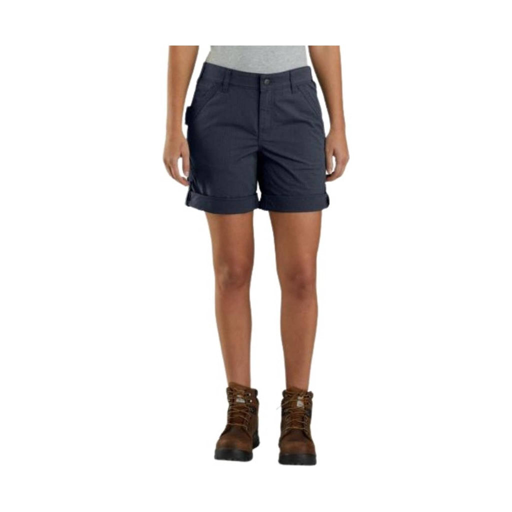 Carhartt Women's Force Loose Fit Work Short - Navy - Lenny's Shoe & Apparel