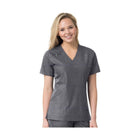 Carhartt Women's Liberty Multi-Pocket V-Neck Scrub Top - Charcoal Heather - Lenny's Shoe & Apparel