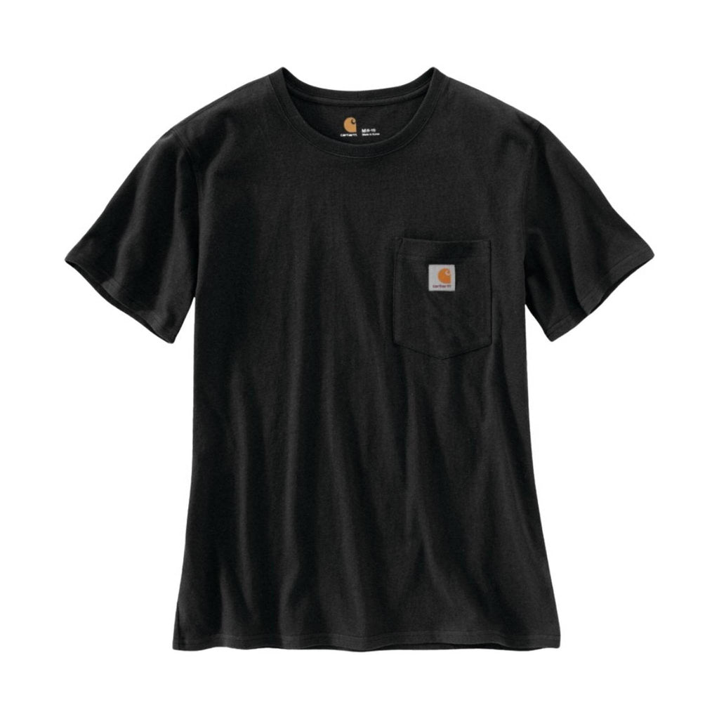 Carhartt Women's Loose Fit Heavyweight Short-Sleeve Pocket T-Shirt - Black - Lenny's Shoe & Apparel