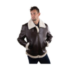 Cloud Nine Men's Sheepskin Whiskey Bomber Coat - Chocolate - Lenny's Shoe & Apparel