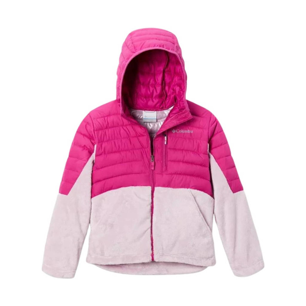 Columbia Kids' Powder Lite Hooded Jacket - Wild Fuchsia/Aura - Lenny's Shoe & Apparel