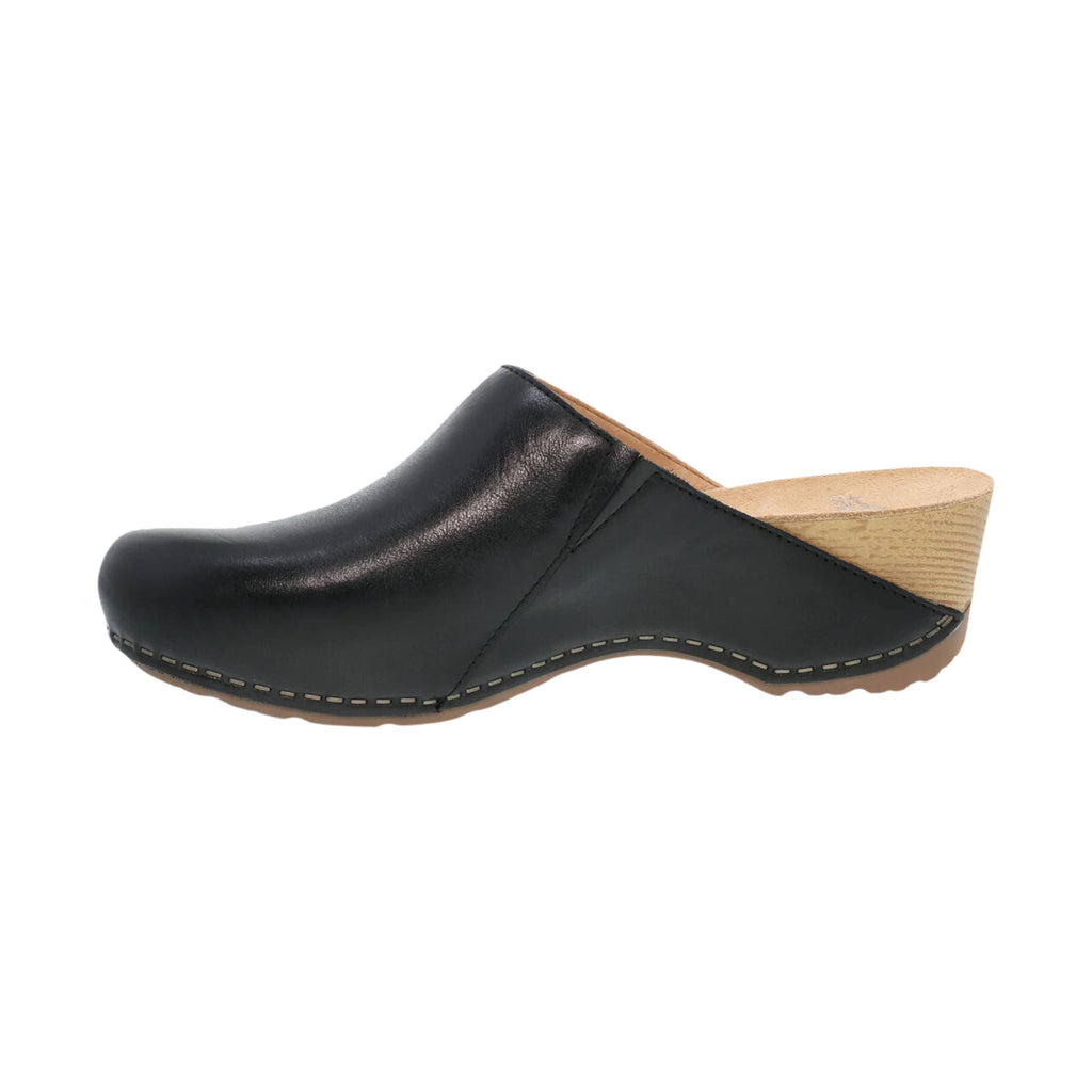 Dansko Women's Talulah Clog - Black Milled Burnished Mule - Lenny's Shoe & Apparel