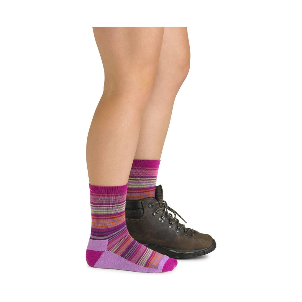 Darn Tough Vermont Kids' Zebra Canyon Micro Crew Lightweight Hiking Sock - Clover - Lenny's Shoe & Apparel