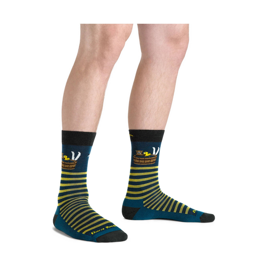 Darn Tough Vermont Men's Wild Life Crew Lightweight Lifestyle Sock - Dark Teal - Lenny's Shoe & Apparel