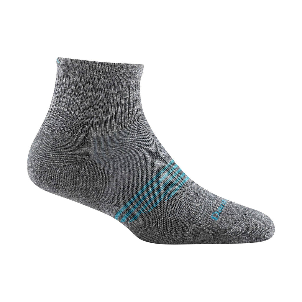 Darn Tough Vermont Women's Element Quarter Lightweight Cushion Sock - Gray - Lenny's Shoe & Apparel