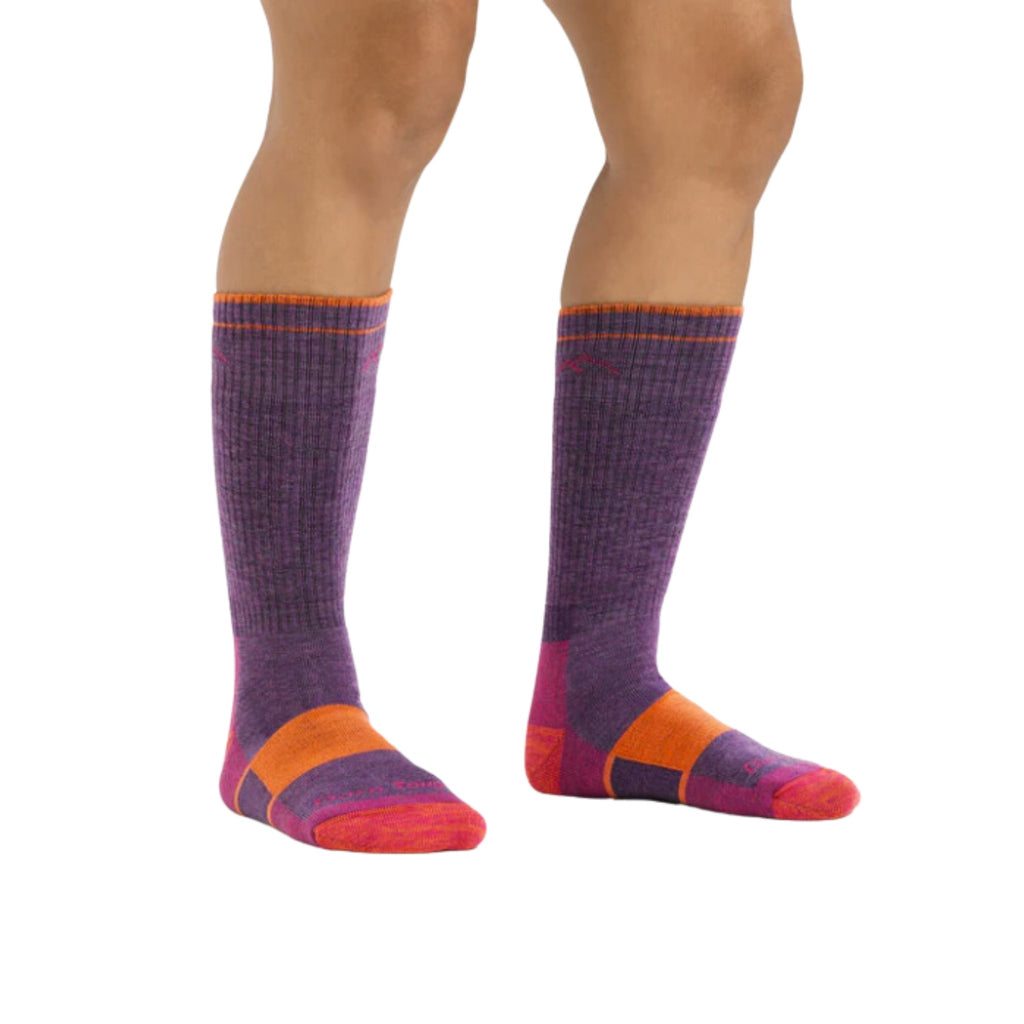 Darn Tough Vermont Women's Midweight Hiker Boot Sock Cushion - Plum Heather - Lenny's Shoe & Apparel