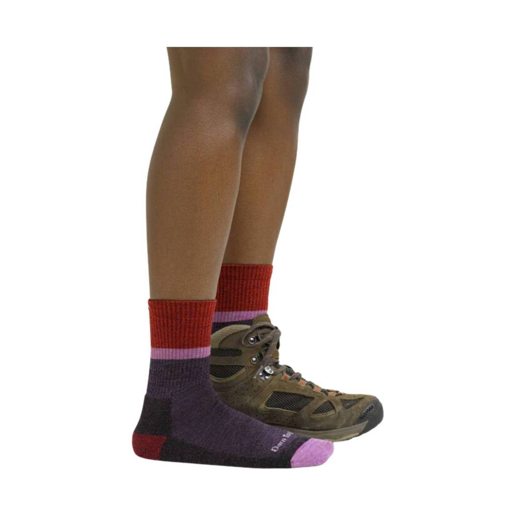 Darn Tough Vermont Women's Ranger Micro Crew Midweight Hiking Sock - Plum - Lenny's Shoe & Apparel