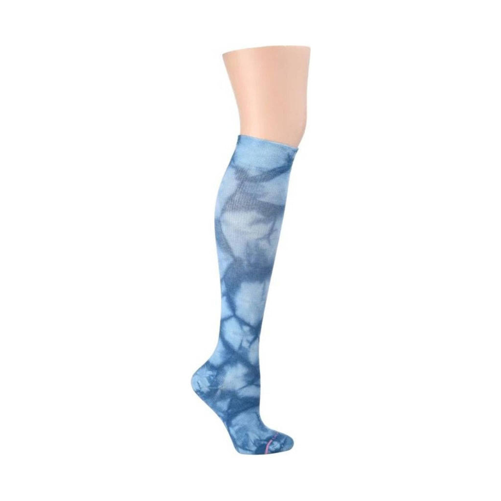 Dr. Motion Women's Tie Dye Knee-High Compression Sock - Deep Water - Lenny's Shoe & Apparel