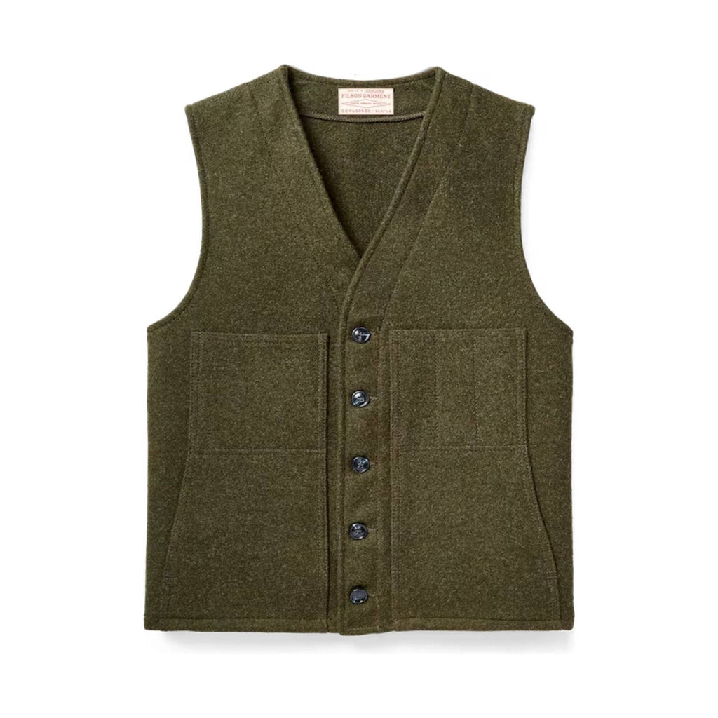 Filson Men's Mackinaw Wool Vest - Forest Green - Lenny's Shoe & Apparel