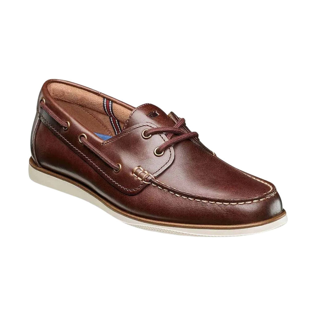 Florsheim Men's Atlantic Moc Toe Boat Shoe - Chocolate - Lenny's Shoe & Apparel