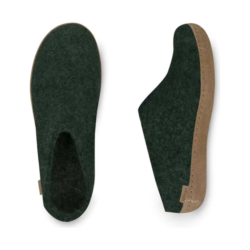 Glerups Slip On With Leather Sole Slipper - Forest - Lenny's Shoe & Apparel