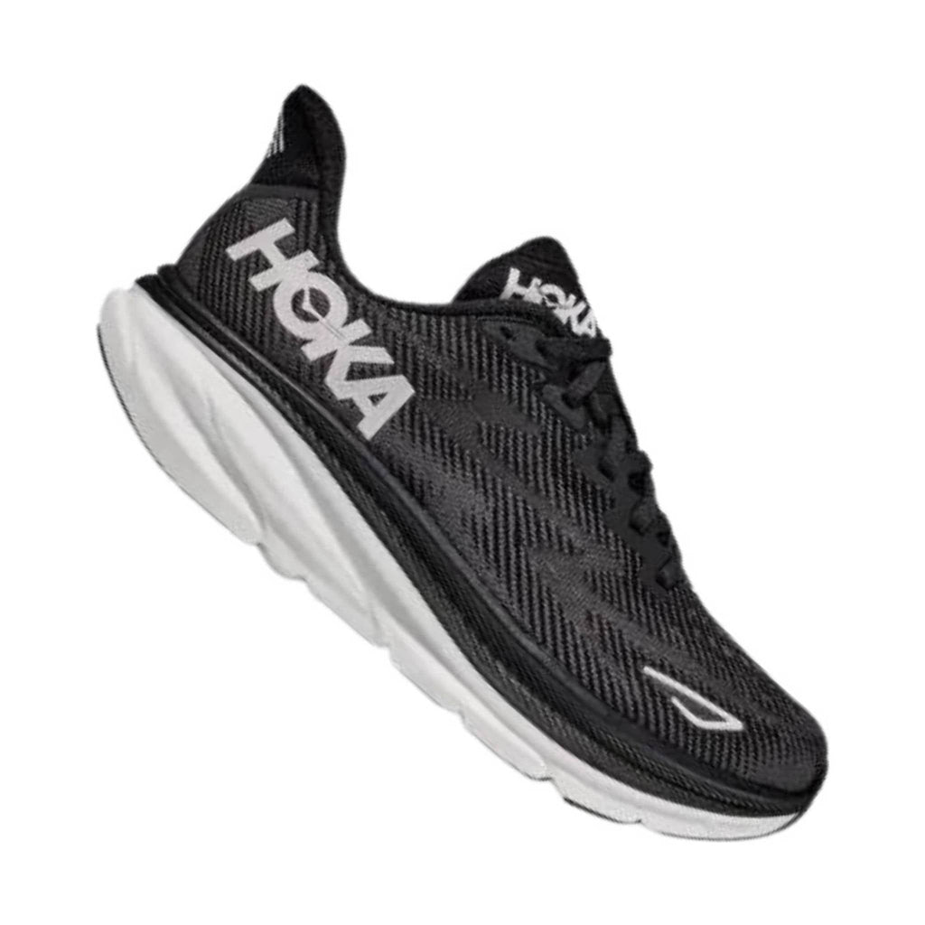 HOKA Men's Clifton 9 - Black/White - Lenny's Shoe & Apparel