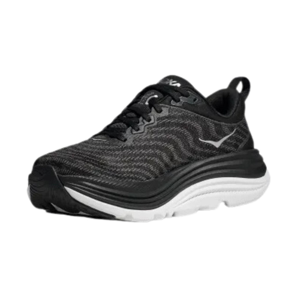 HOKA Women's Gaviota 5 Running Shoes - Black/White - Lenny's Shoe & Apparel