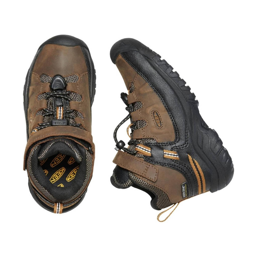 KEEN Little Kids' Targhee Waterproof Boot - Dark Earth/Golden Brown - Lenny's Shoe & Apparel