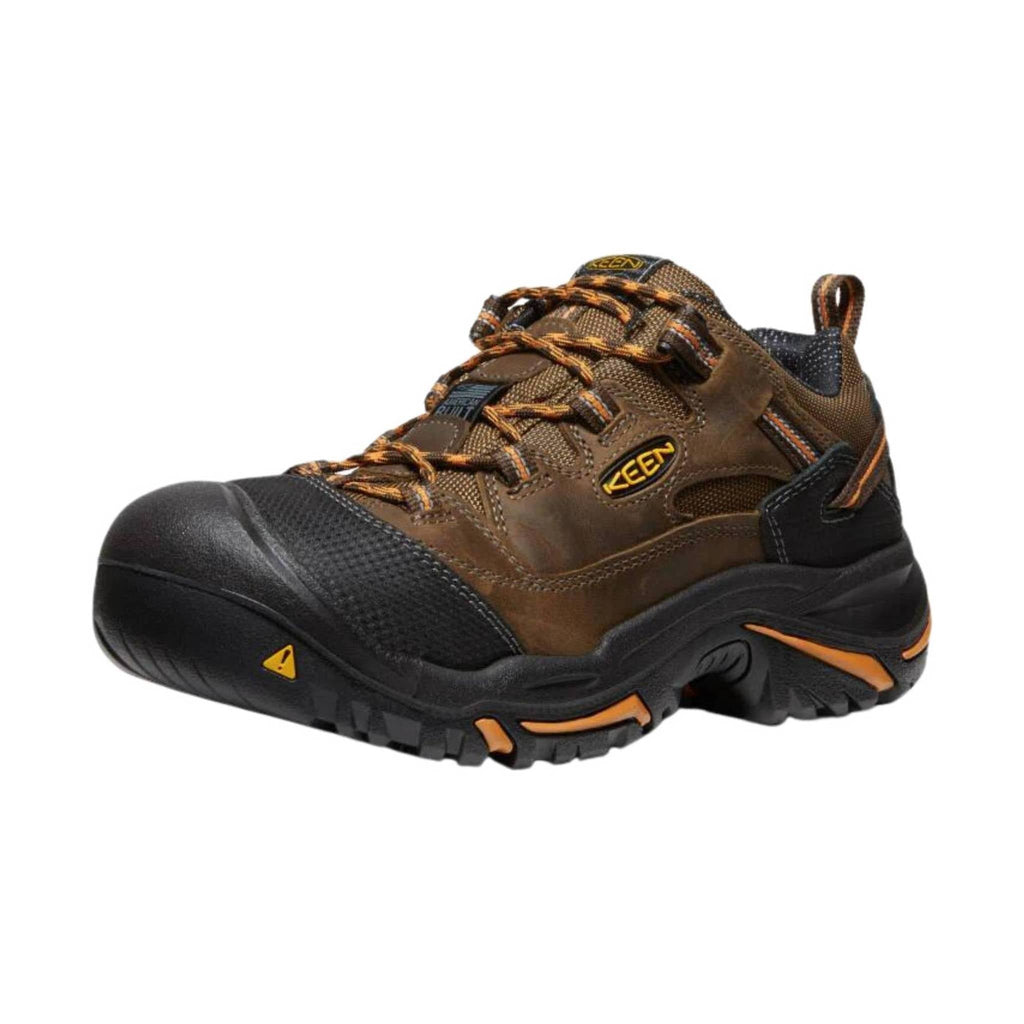 KEEN Utility Men's Braddock Low Soft Toe Work Shoe - Cascade/Orange Ochre - Lenny's Shoe & Apparel