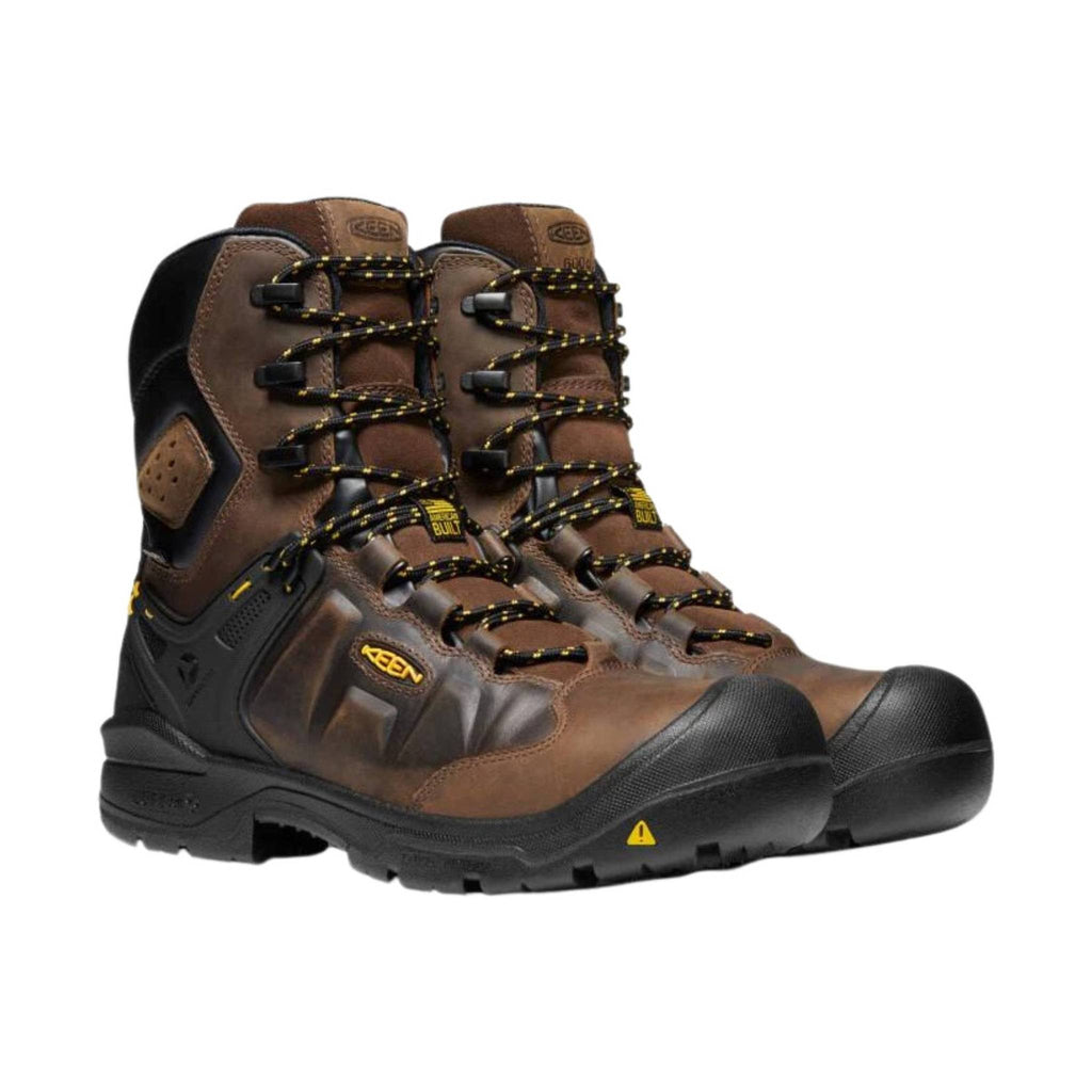 KEEN Utility Men's Dover 8 Inch Insulated Waterproof Carbon Fiber Toe Work Boot - Dark Earth/Black - Lenny's Shoe & Apparel