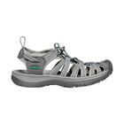 KEEN Women's Whisper Sandal - Medium Grey/Peacock Green - Lenny's Shoe & Apparel