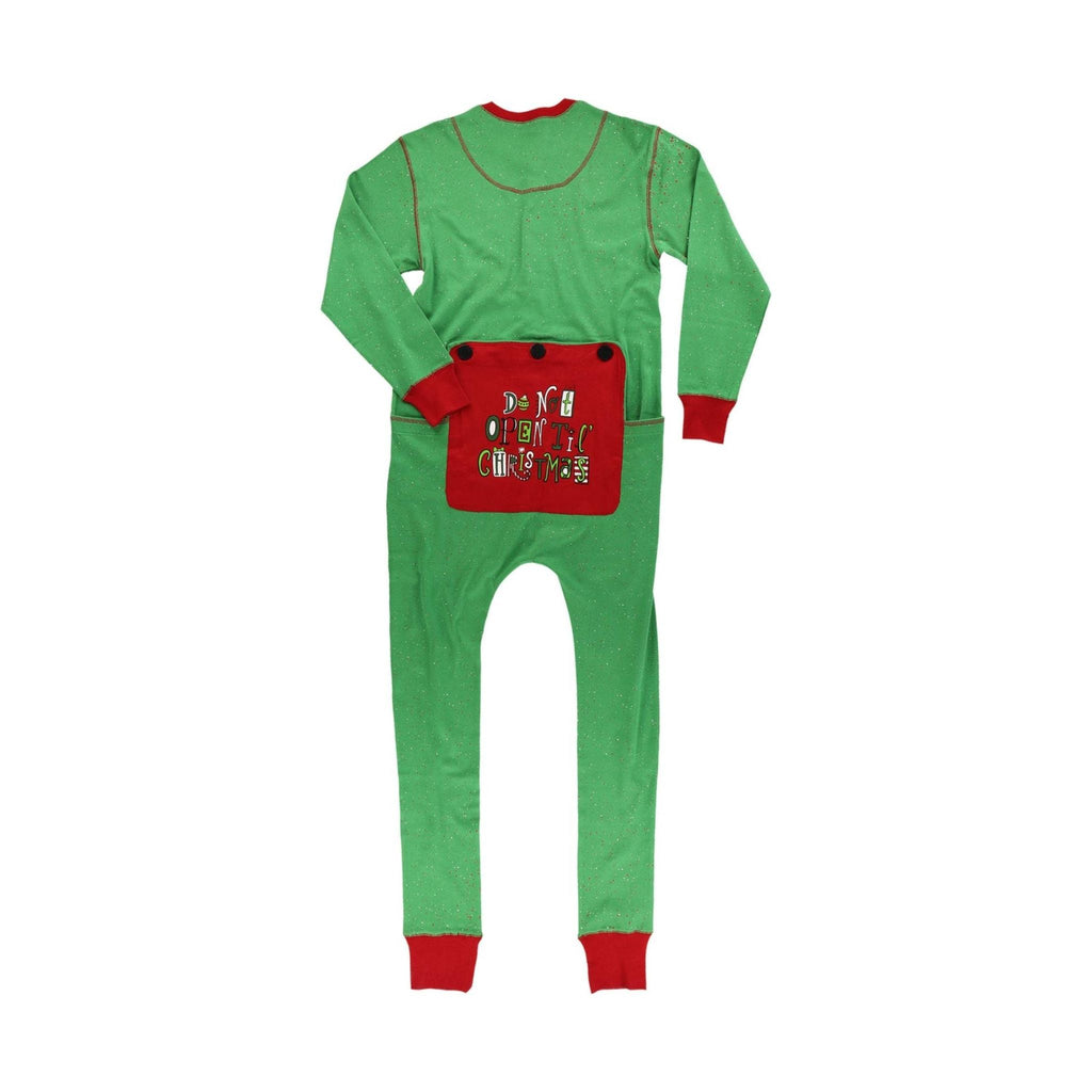 Lazy One Don't Open Till Christmas Adult Onesie Flapjack - Green - Lenny's Shoe & Apparel