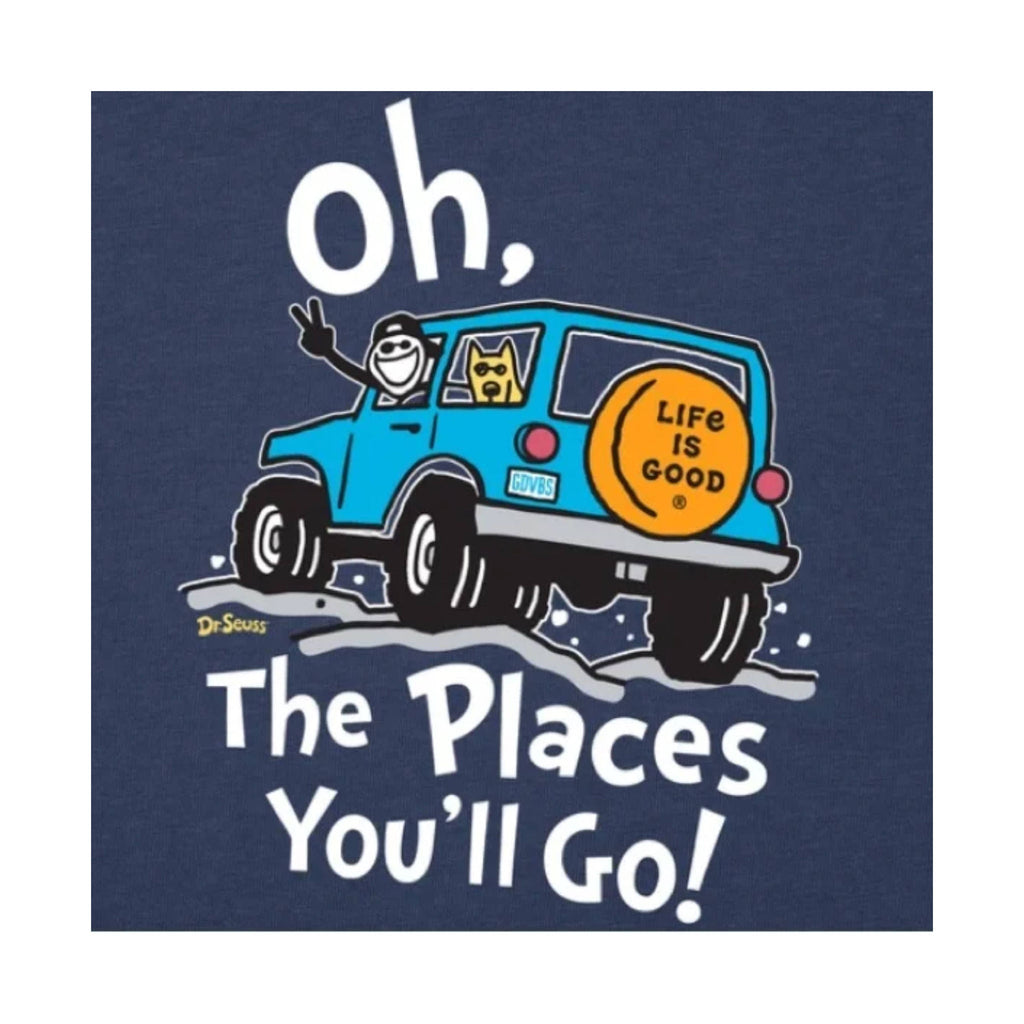 Life Is Good Women's Dr. Seuss Oh The Places You'll Go Crusher Tee - Darkest Blue - Lenny's Shoe & Apparel