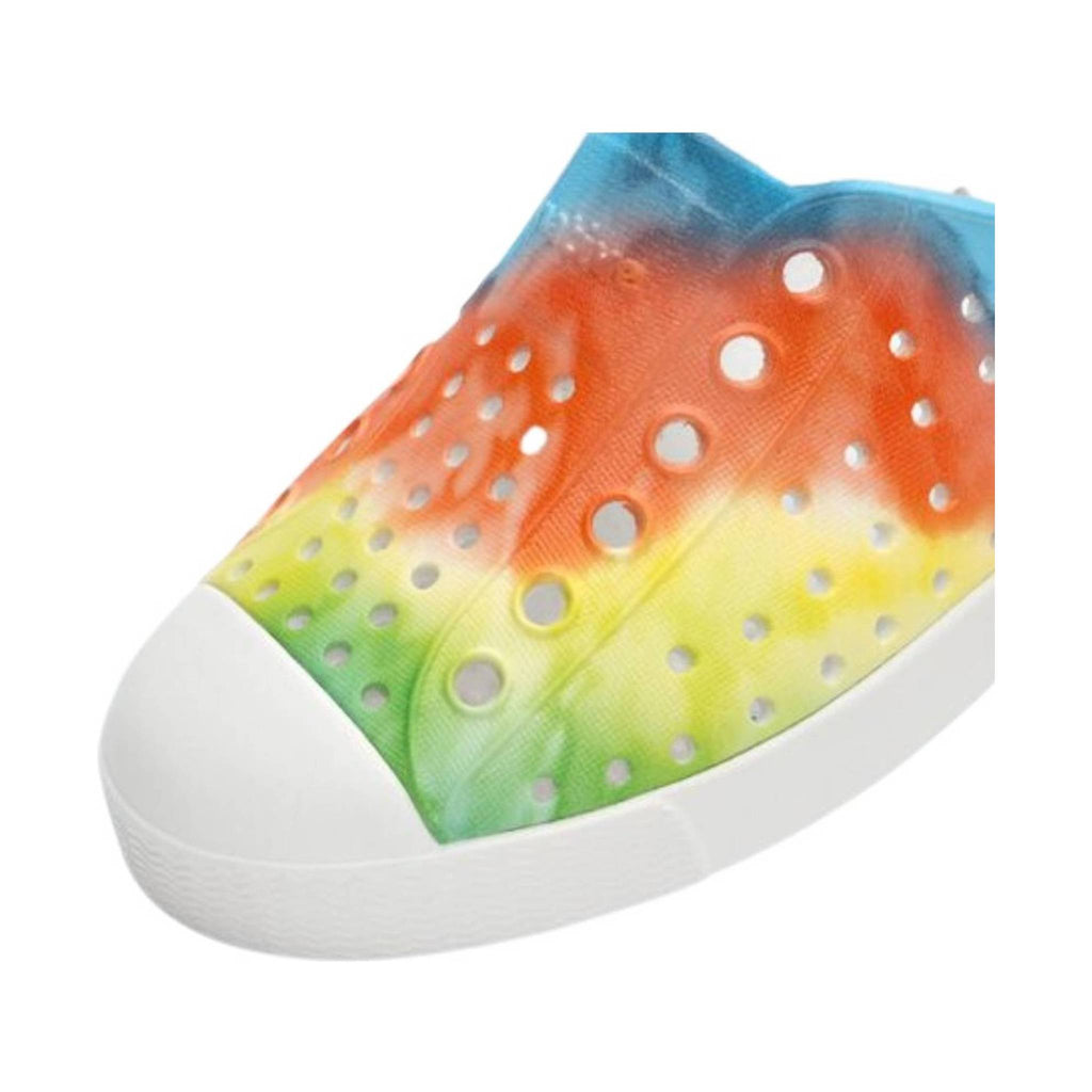 Native Kids' Youth Jefferson Sugarlite Print - Shell White/Rainbow Tie Dye - Lenny's Shoe & Apparel