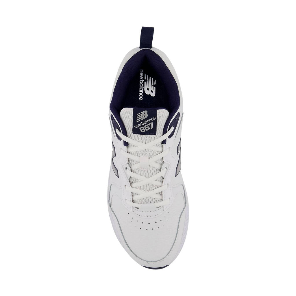 New Balance Men's 857V3 Training Shoes - White/Navy - Lenny's Shoe & Apparel