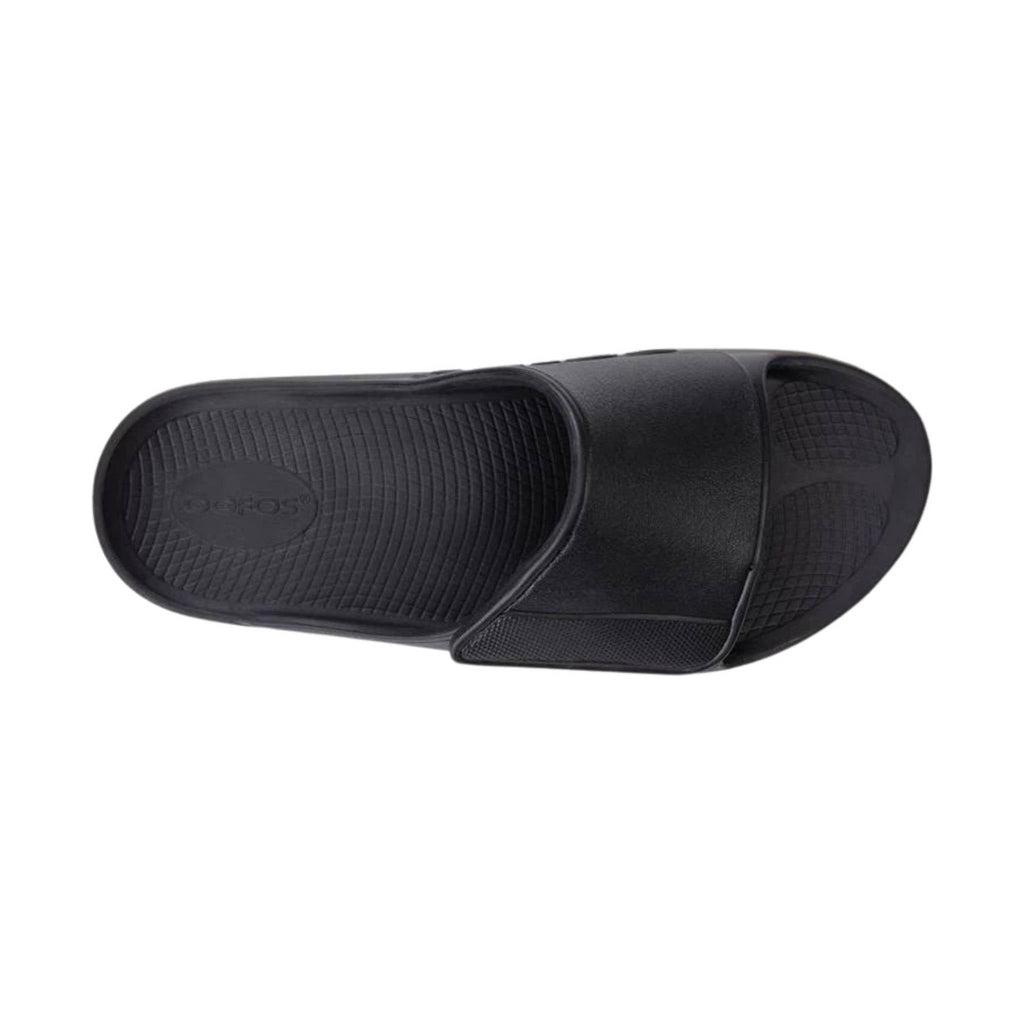 OOfos OOahh Sport Flex Slide - Matte Black - Lenny's Shoe & Apparel